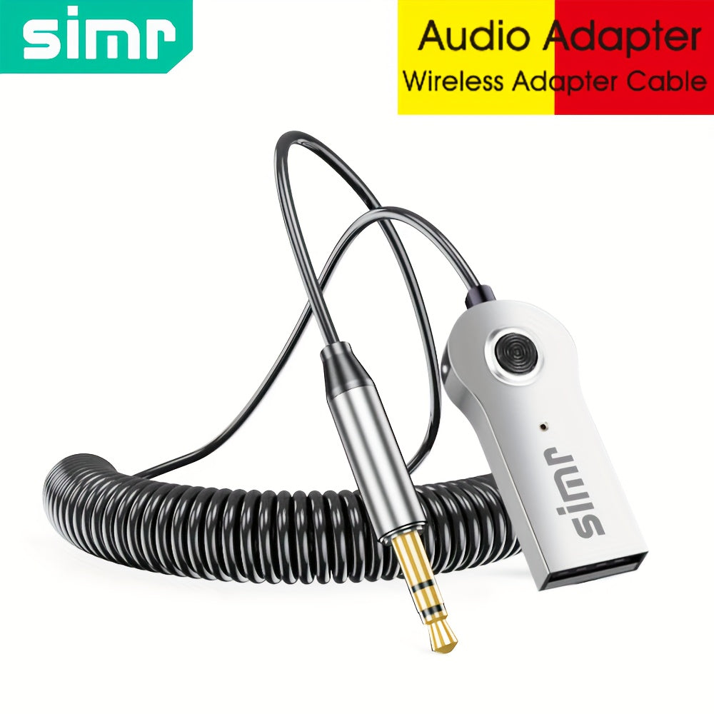 Wireless Car Aux Receiver Adapter 3.5mm Audio USB Handsfree Calls