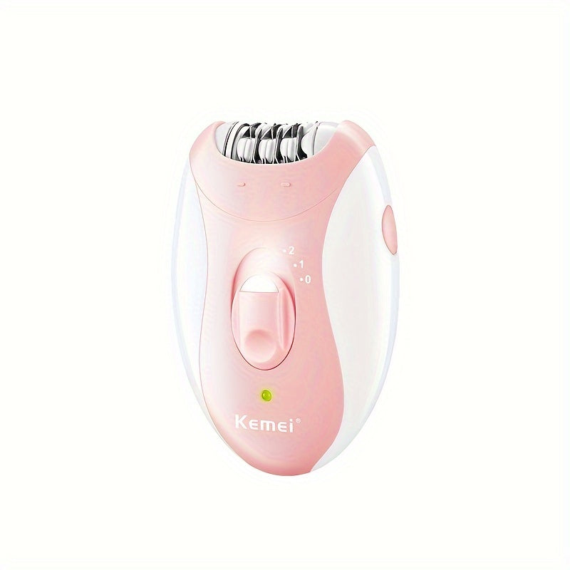 Electric Hair Removal Device Portable USB Rechargeable Epilator 5 Attachments Pink White