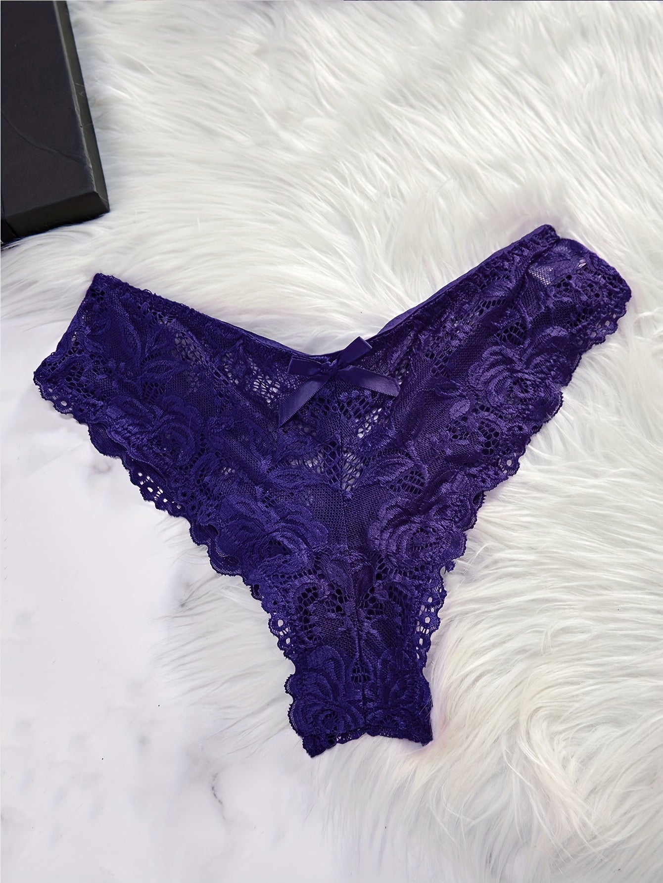 Women's Lace Nightgown with Deep V Back Bow Detail and Asymmetrical Hem