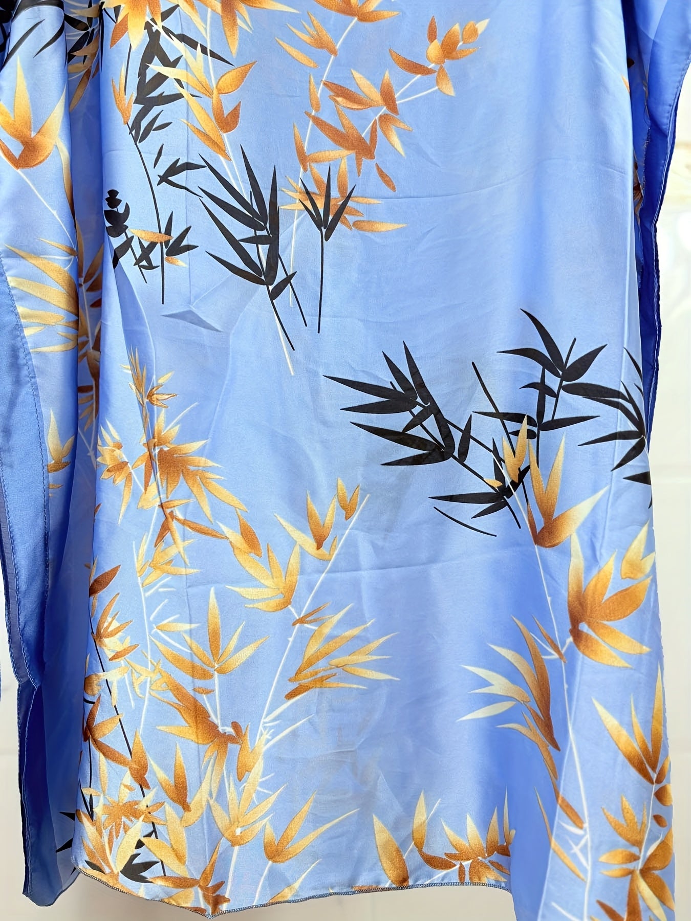 Plus Size Bohemian Printed Robe Women’s Summer Dress With Batwing Sleeves