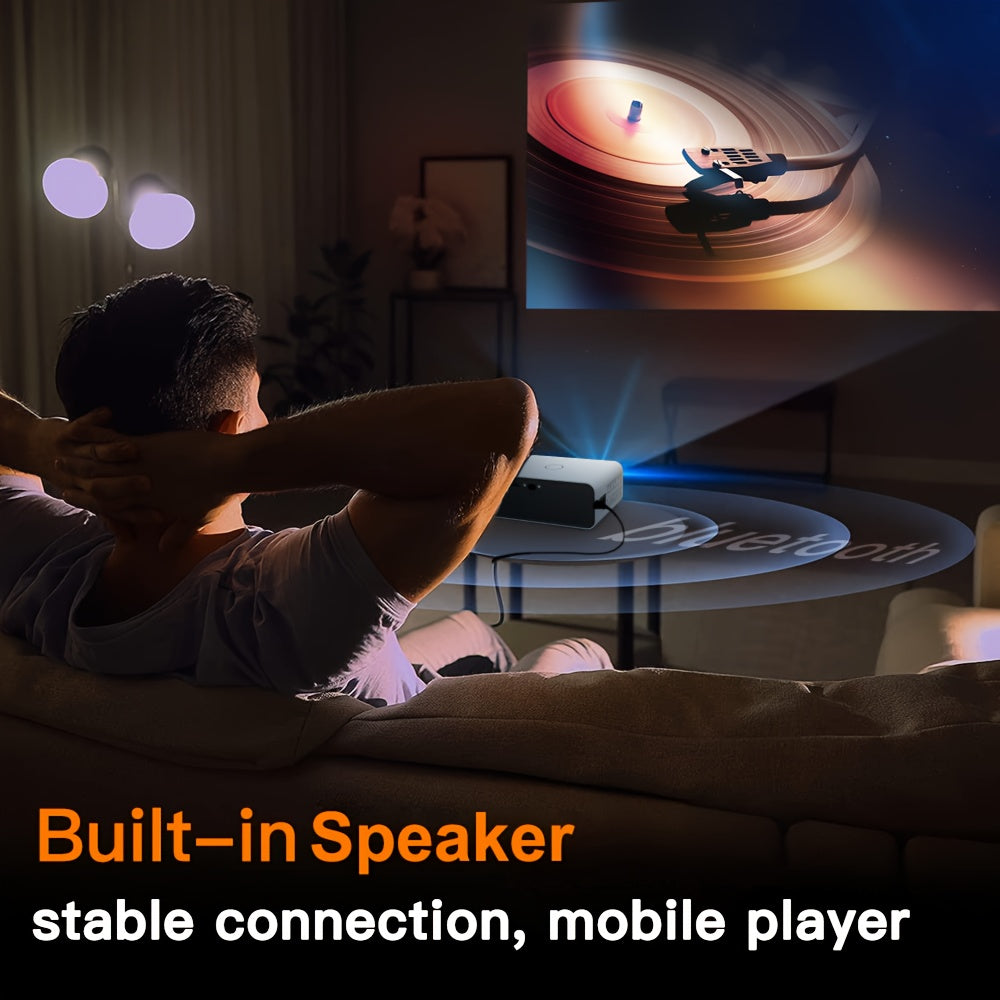 Портативный мини-видеопроектор 1080P 4K с поддержкой автоматической трапеции, Wi-Fi, Android