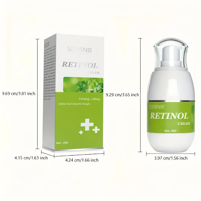 SODSNIE Retinol kremi kollagen va gialuron kislotasi bilan - barcha teri turlari uchun uniseks namlantiruvchi krem, ko'rinadigan darajada yoshroq teri uchun mustahkamlovchi va silliqlovchi, alkogolsiz