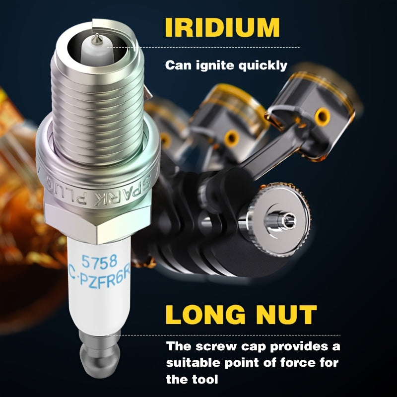 4 Pieces Iridium Spark Plugs for Cars – Compatible with Multiple Models