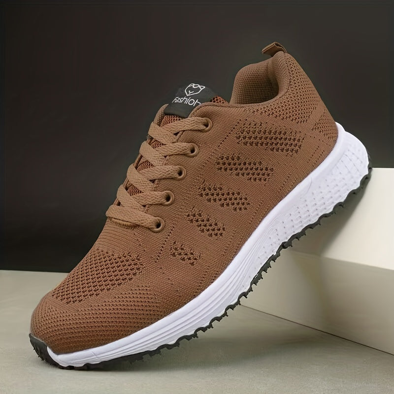 Women’s Gradient Mesh Sneakers Breathable Lace-Up Running Shoes