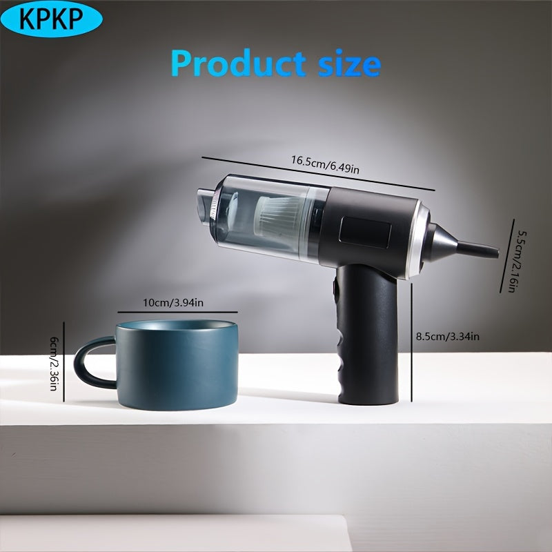 Yengil simsiz avtomobil changyutgichi, yuqori so'rish quvvati va qayta zaryadlanadigan batareyaga ega, uy va avtomobil tozalash uchun ideal.