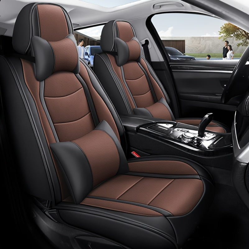 Avtomobil o‘rindiq qopqog‘i, barcha mavsumlar uchun, charm, to‘liq qamrov, beshta o‘rindiq uchun