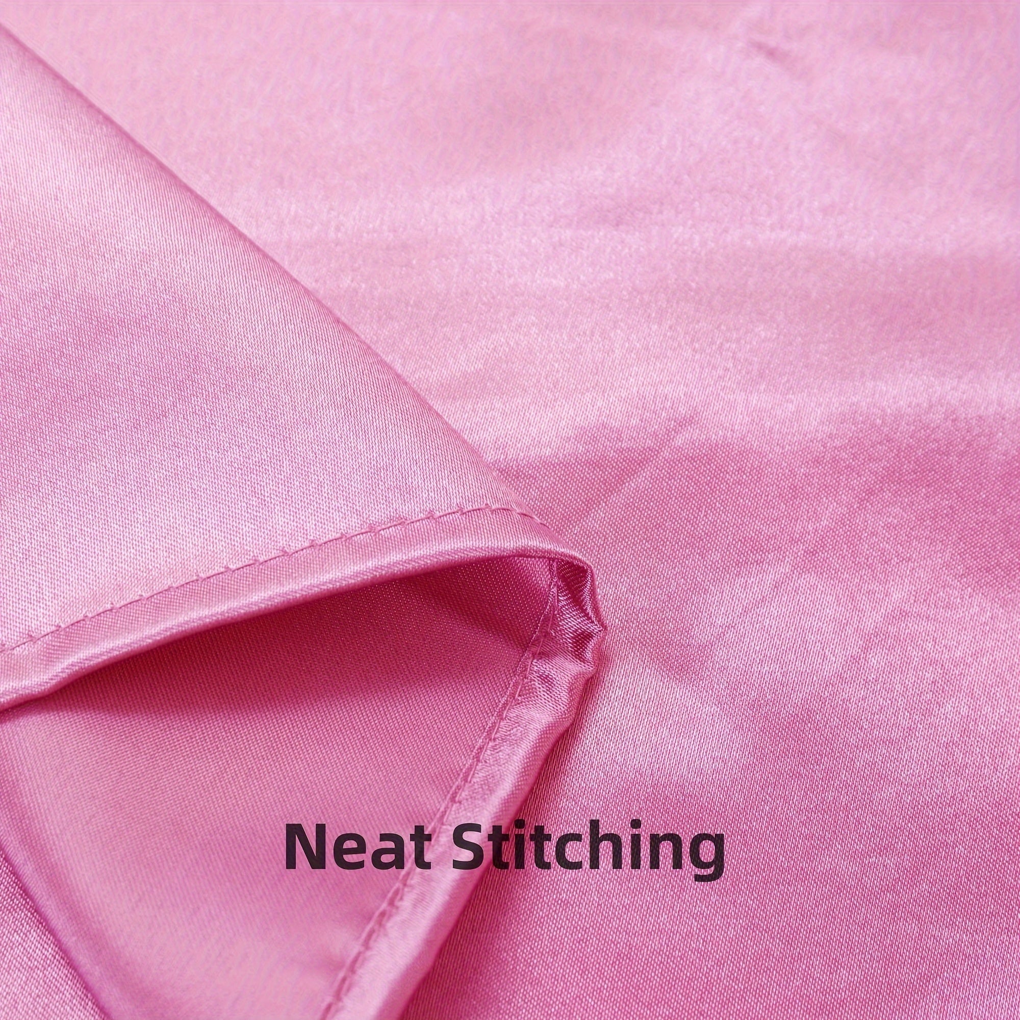 Set of 2 Soft Satin Pillowcases Hair Skin Friendly Envelope Closure