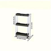3/4 Layer Rolling Storage Cart with Stainless Steel and Plastic Underwear Organizer for Home Use