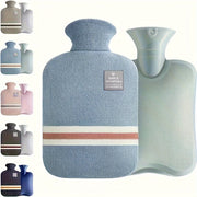 Large 2L Hot Water Bottle with Removable Knitted Cover for Neck and Shoulder Pain Relief Multiple Colors