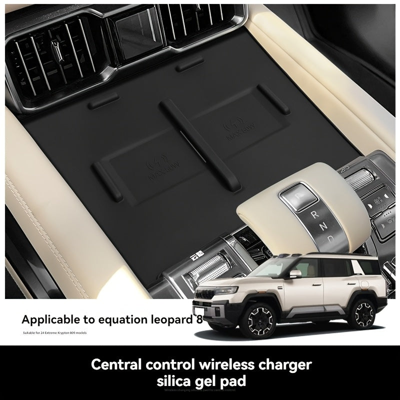 Wireless Charging Anti-Slip Mat for Car Dashboard Durable Silicone Organizer