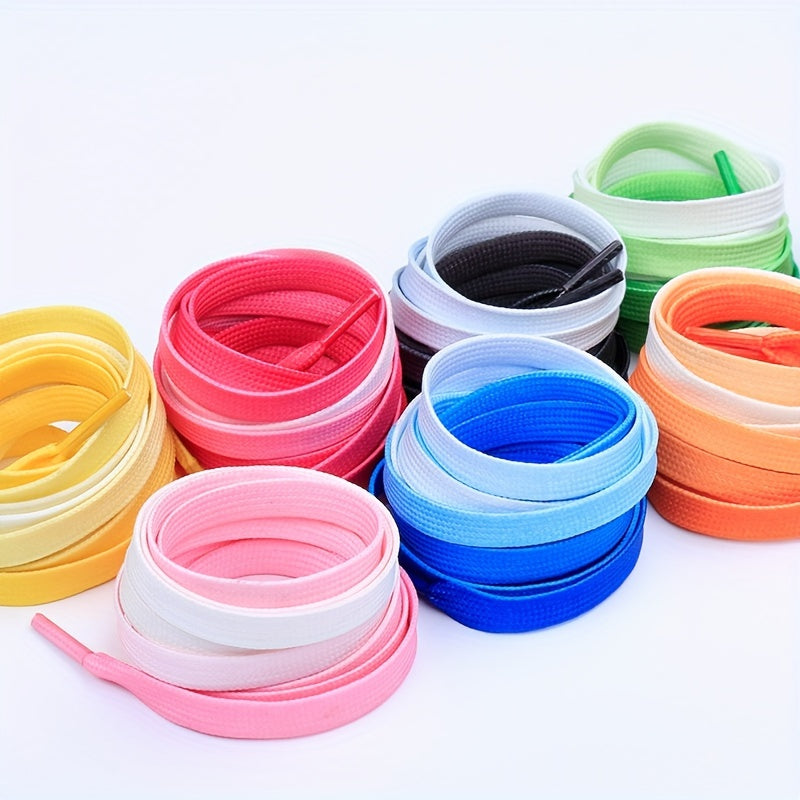 Vibrant Gradient Color Shoelaces Polyester Multicolor for Sneakers Casual Shoes
