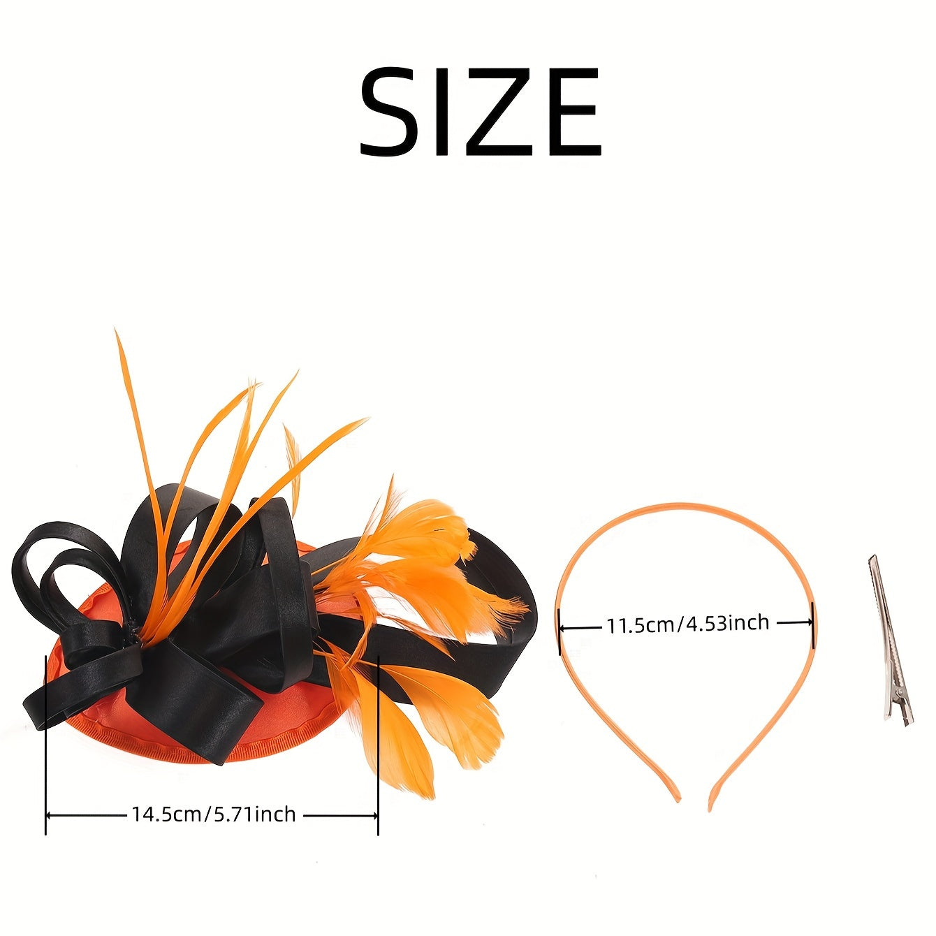 Women's Pillbox Fascinator Hat with Faux Feathers for Halloween and Derby Events