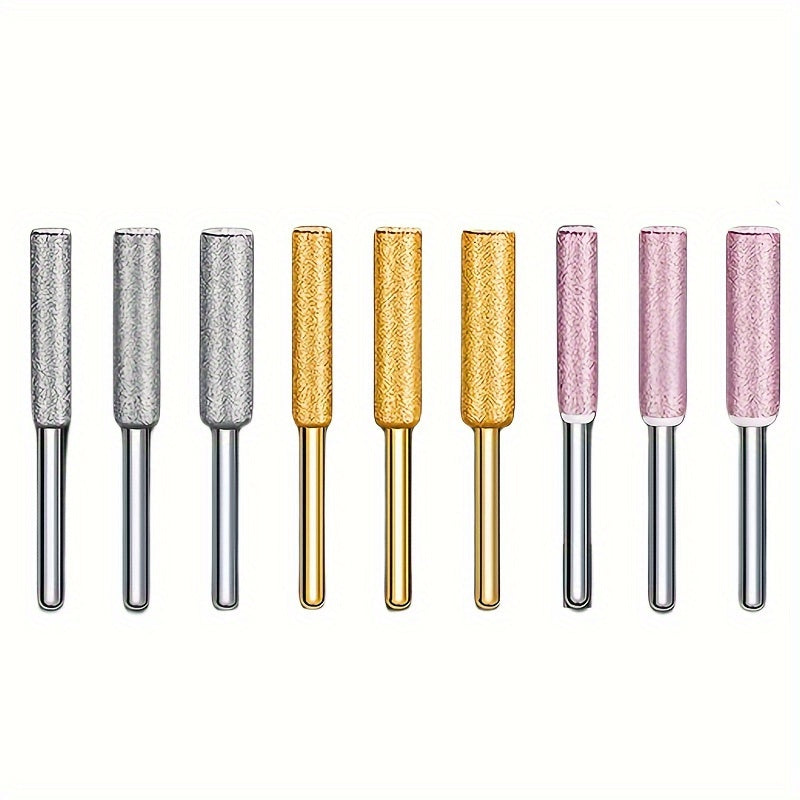 9pcs Titanium-Coated Emery Grinding Wheel for Electric and Chain Saws