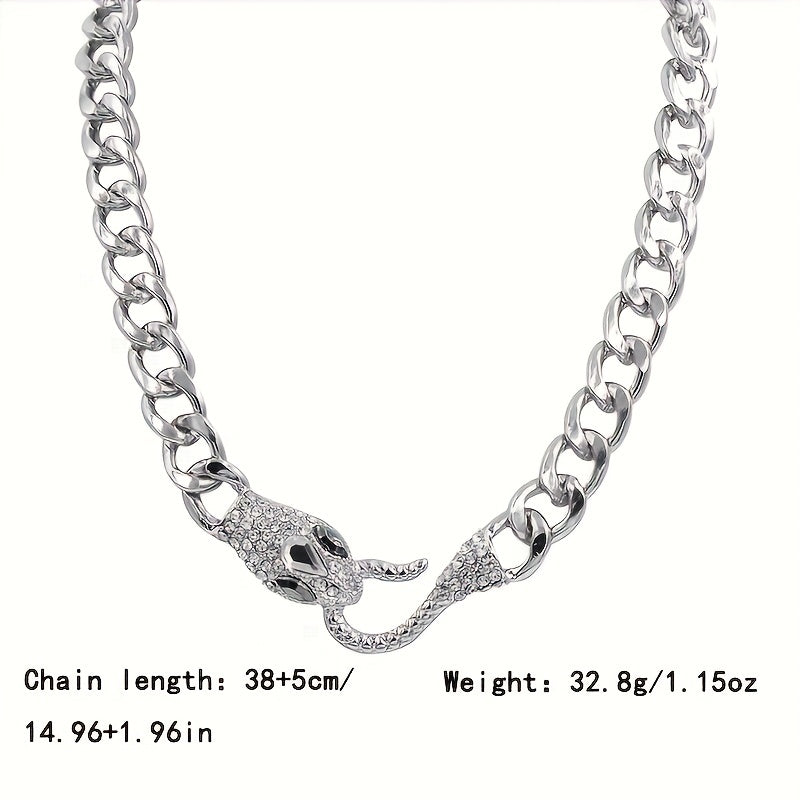 Gothic Snake Chain Necklace Unisex Jewelry Gift for Men Women Stylish