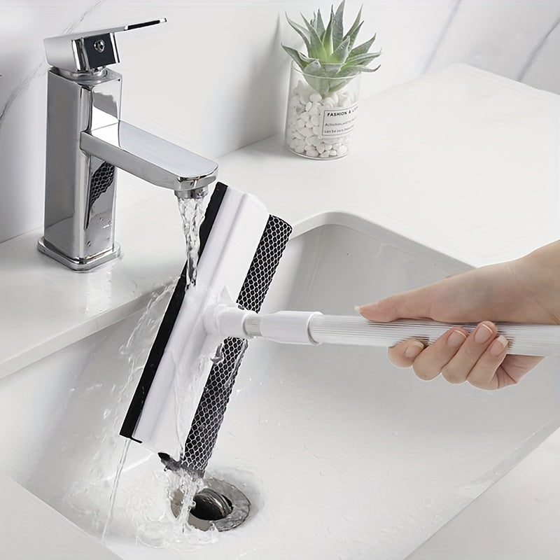 Mustahkam plastik materialdan tayyorlangan ikki tomonlama deraza tozalash vositasi, cho'ziladigan va polni silash va avtomobil derazalarini tozalash uchun ishlatilishi mumkin. Yashash xonalari, hammomlar, shisha va pollarni tozalash uchun mukammal.