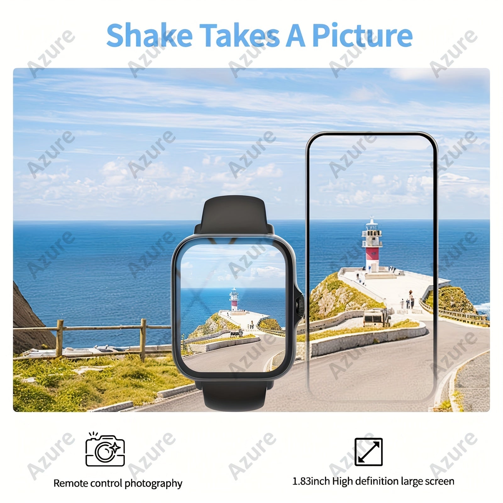 Reloj inteligente con pantalla táctil completa de 4.65cm con llamadas inalámbricas, recordatorios de texto, modos deportivos, cuerpo de metal