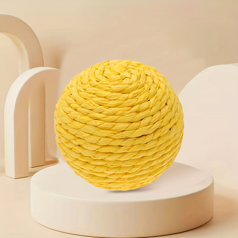 Interactive Cat Toy Ball Made of Cardboard for Cats to Relieve and Play