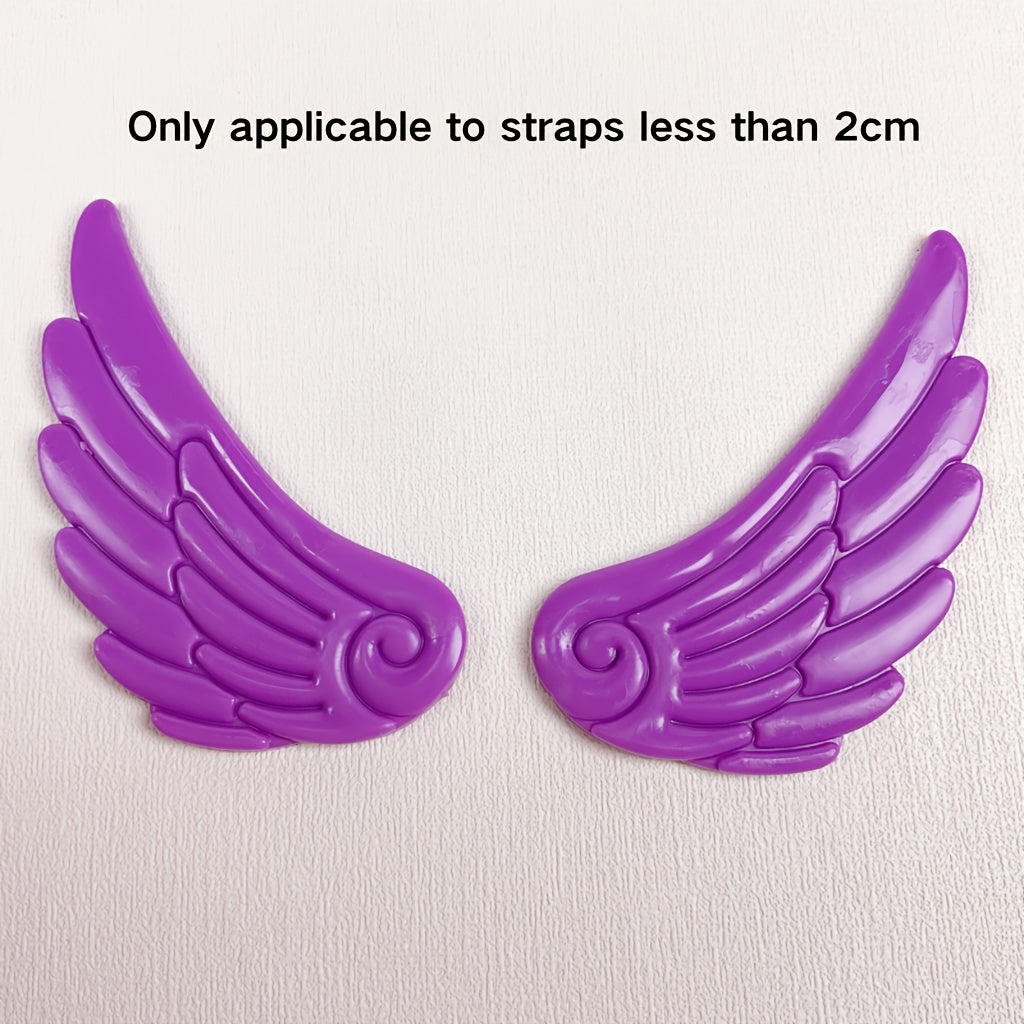 Unisex Shoe Charms Angel Wings PVC Removable Heel Decorations Fits Up to 2cm