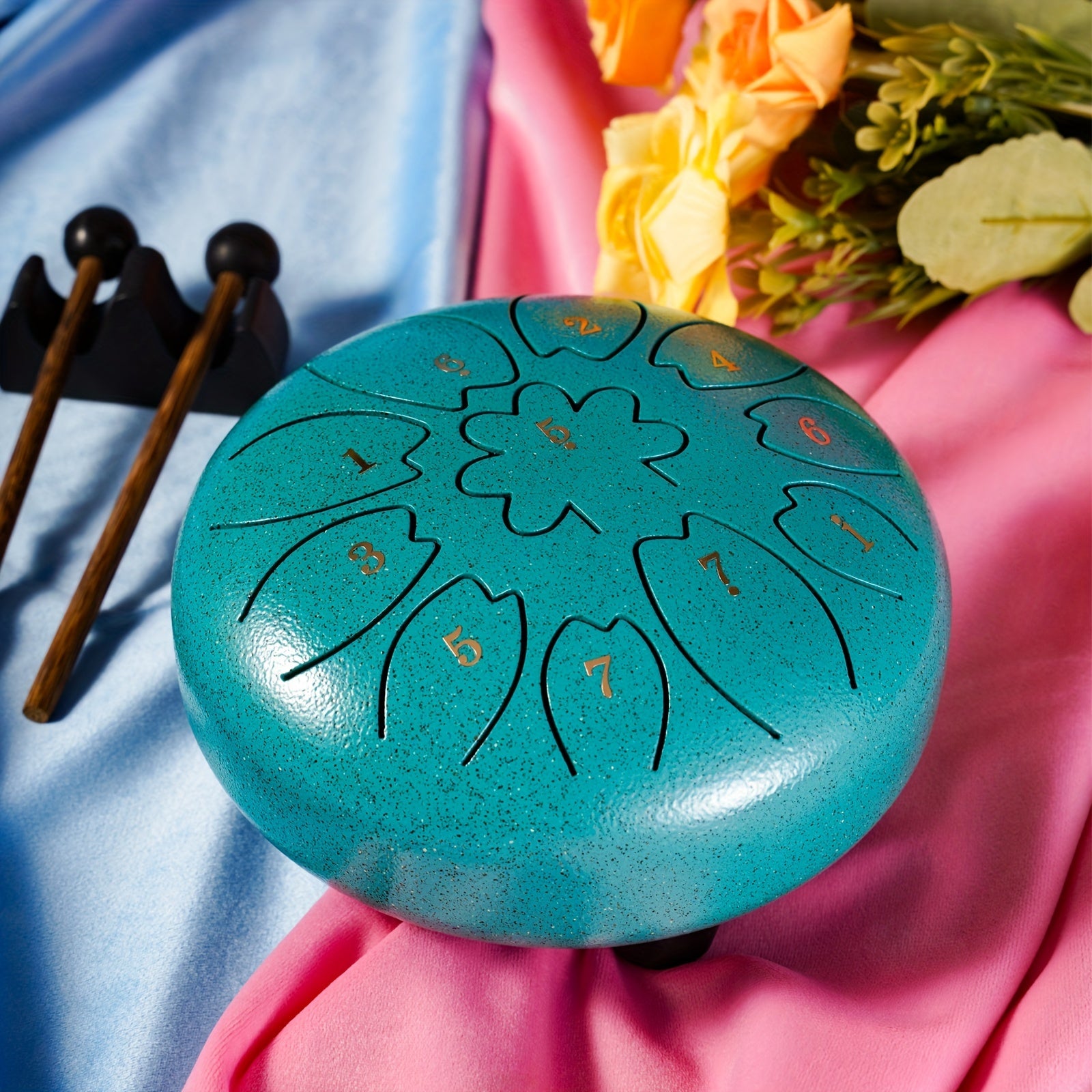 6 Inch Steel Tongue Drum in C Major with Bag Mallets and Music Book for Meditation Yoga and Music Education