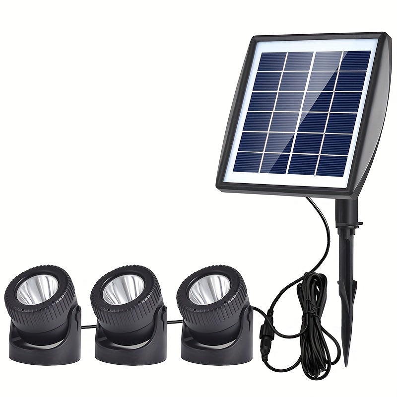 3-to'plamli quyosh energiyali RGB LED ko'l chiroqlari bog' bog'boncha fontan havza bezaklari sozlanadigan suv osti spotlari