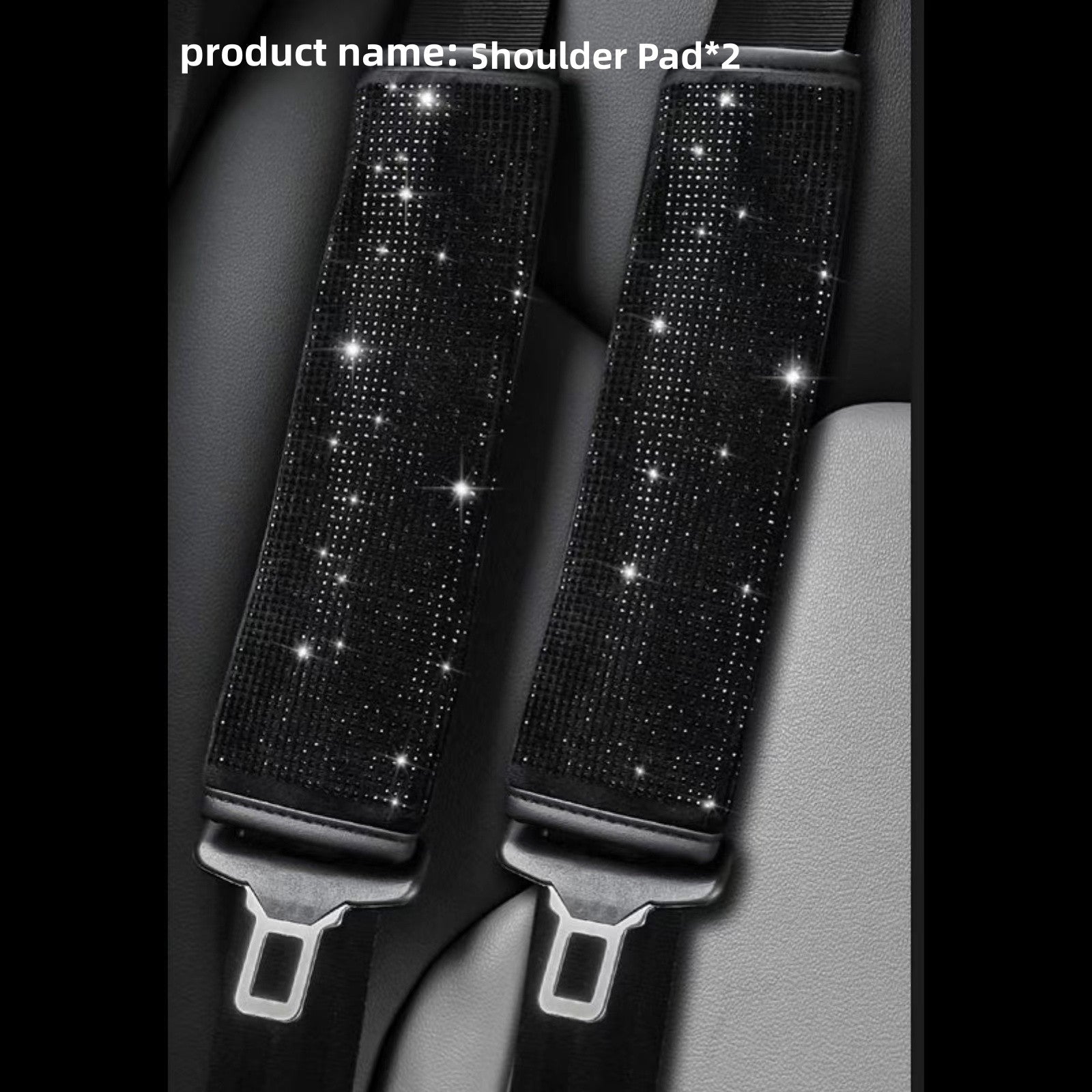 Avtomobil ichki qismi uchun avtomobil o'rindig'i xavfsizlik kamarini himoya qilish qopqog'i sun'iy olmos yelka himoyasi to'plami