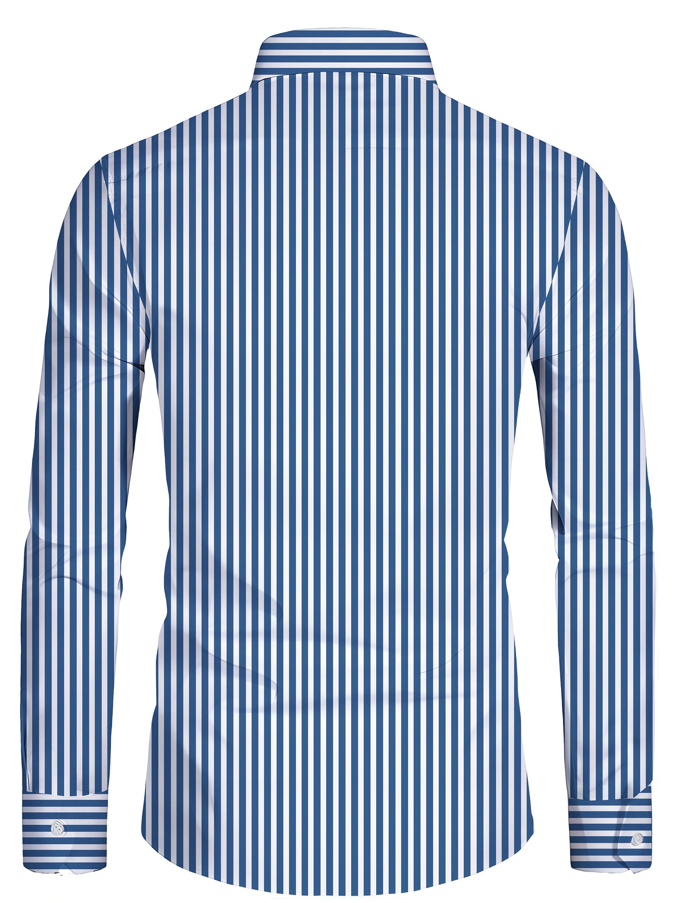 Men's Striped Long Sleeve Shirt Casual Woven Polyester Spandex All-Season Regular Fit