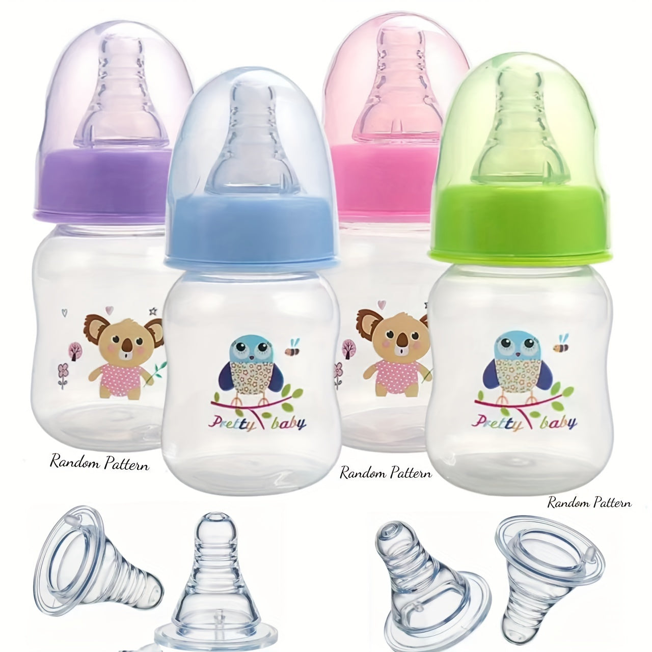 Set of 12 Children's Baby Bottles and Soothing Items 60ml Liquid Gift Set for Kids