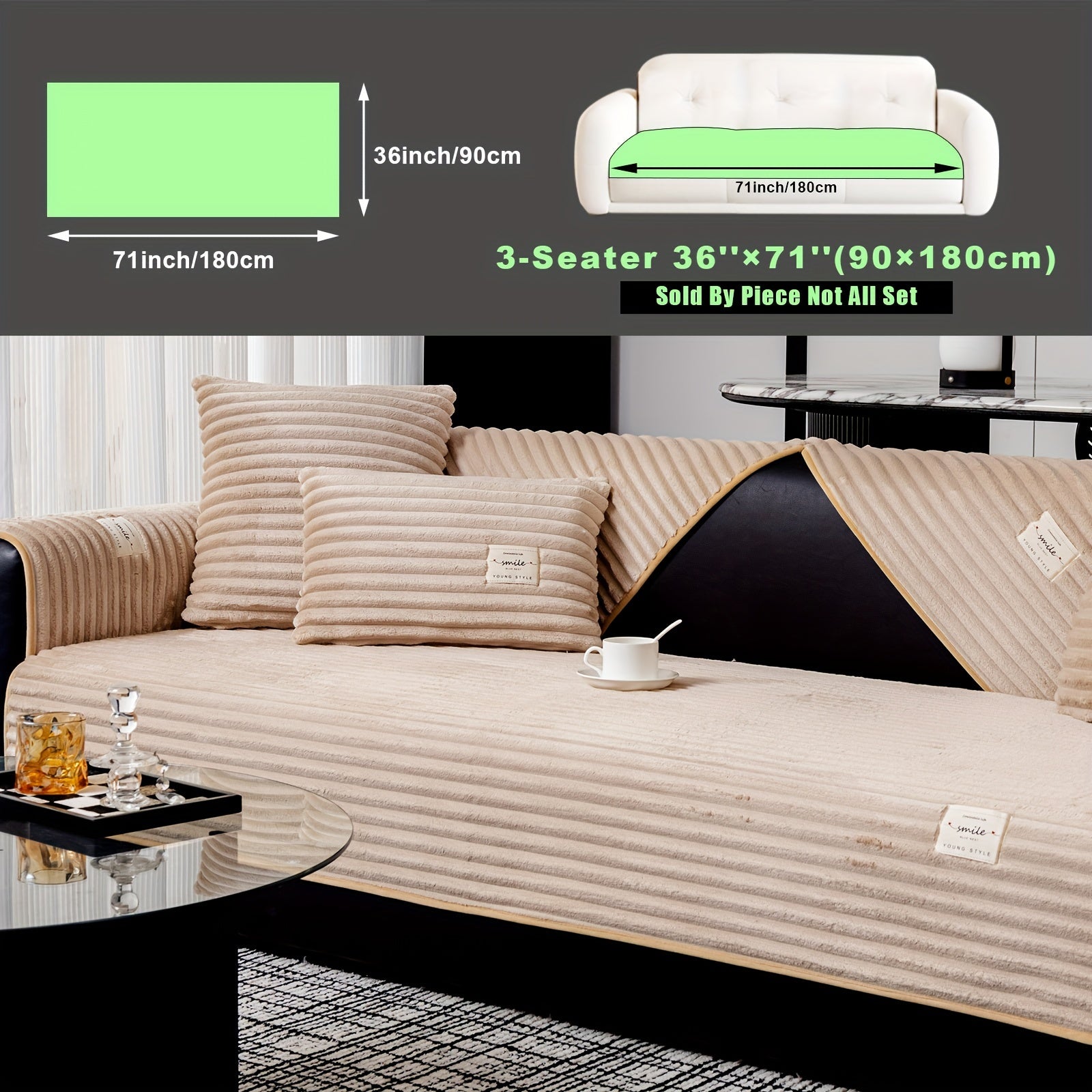 Плюшевый чехол на диван из бархата, противоскользящий, для домашних животных, моющийся в машине, современный стиль, все размеры