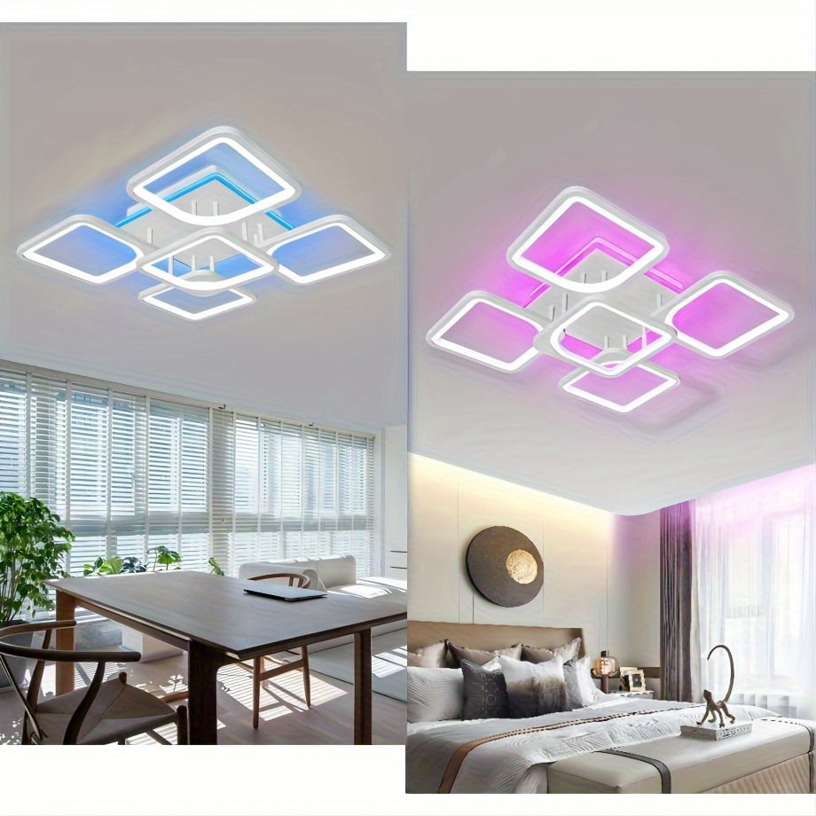 Luz de techo LED inteligente regulable con control remoto para dormitorio y sala de estar
