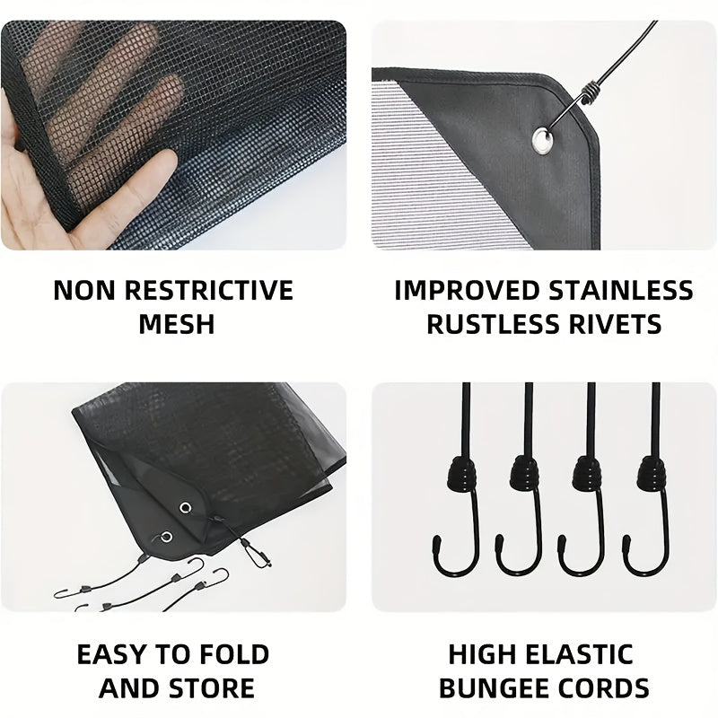 2 Waterproof Outdoor Air Conditioner Covers Oxford Fabric with Anti-Leaf Screen