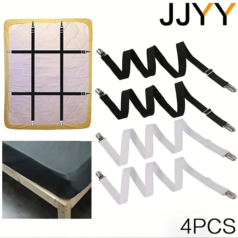 Set of 4 Non-Slip Heavy Duty Bed Sheet Holders Clips for Securing Sheets and Covers