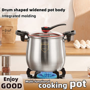 Stainless Steel Saucepan 1pc Large Capacity Non-Stick Induction Gas Stove Cooking Pot