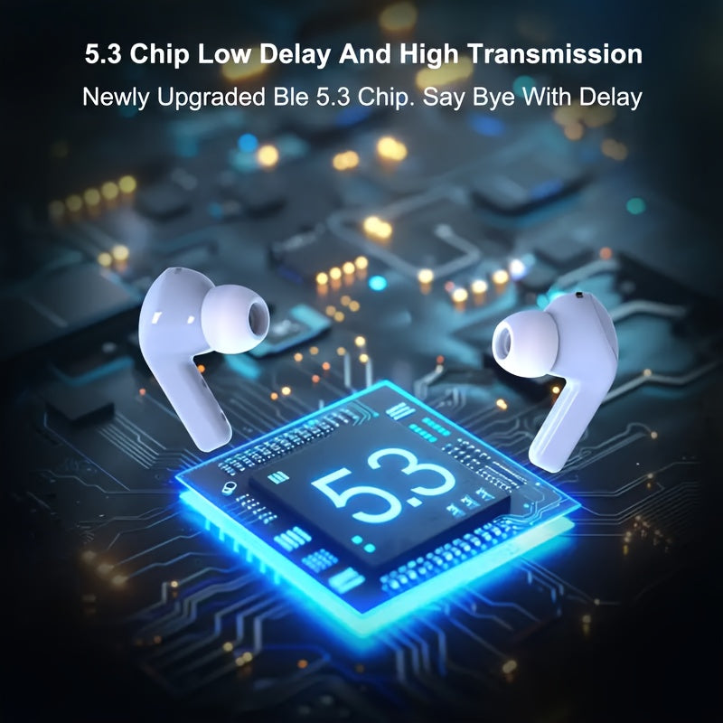 Wireless Noise-Canceling Headphones with Mic LED Display for Sports