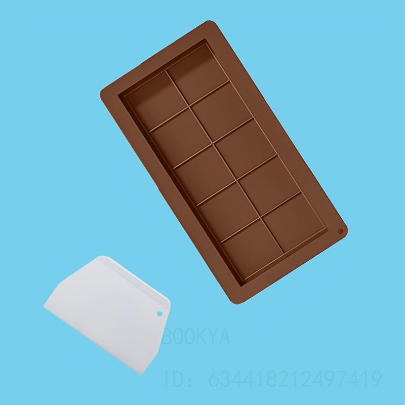 Silicone Candy Mold Set for Chocolate Bars with Scraper, 1-3 Pieces, Large Size