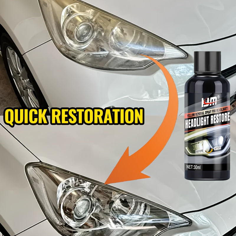 Kit de reparación de faros de coche - Crema pulidora para lentes opacos, amarillentos y oxidados