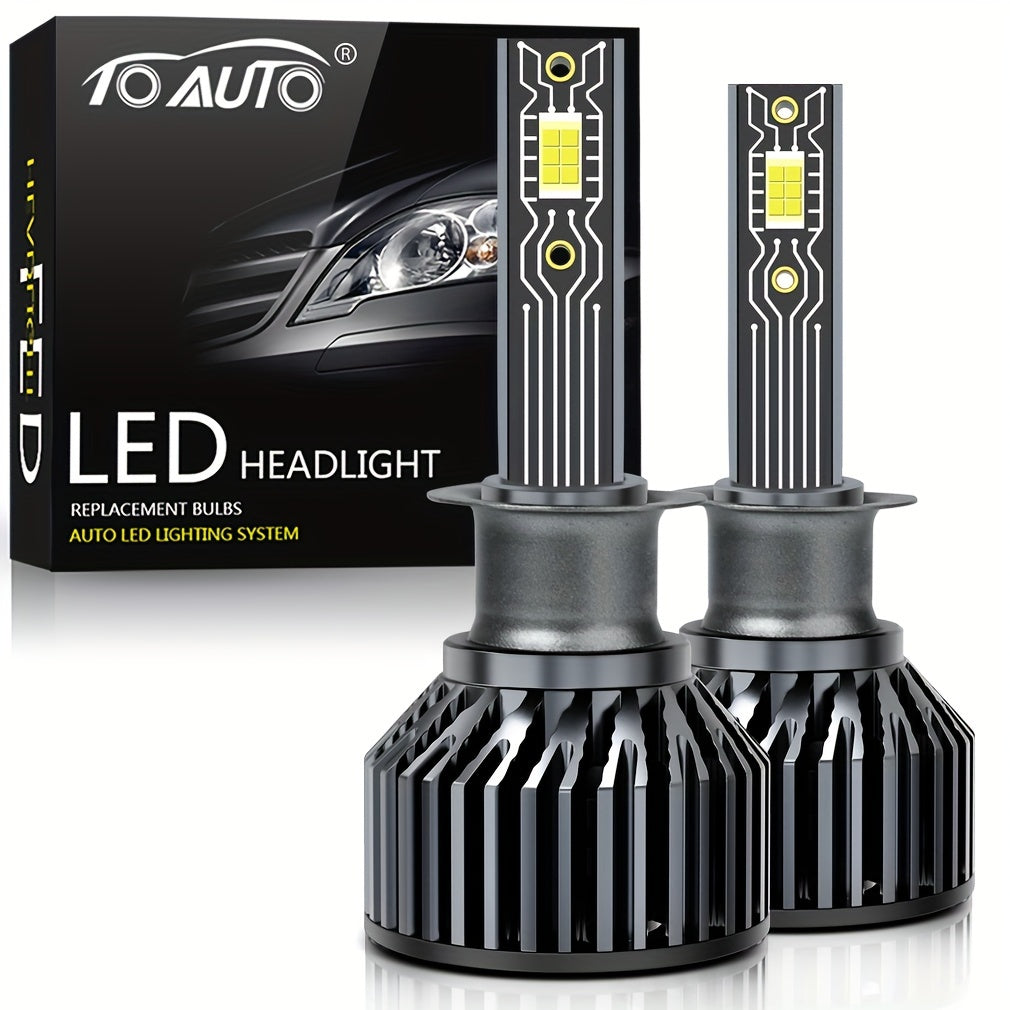 2 шт. автомобильных LED-лампочек для головного света 6000K белого цвета с чипами CSP 60W для дальнего и ближнего света