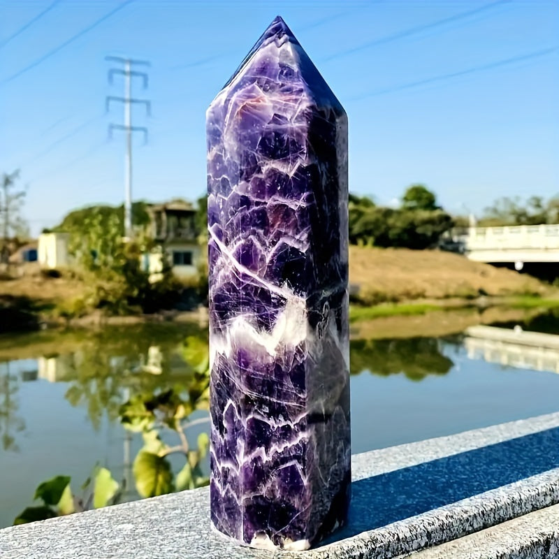 Amethyst Kristalli Obelisk Qalam Uchi Minerali Namuna Sogʻishtirish va Dekor uchun