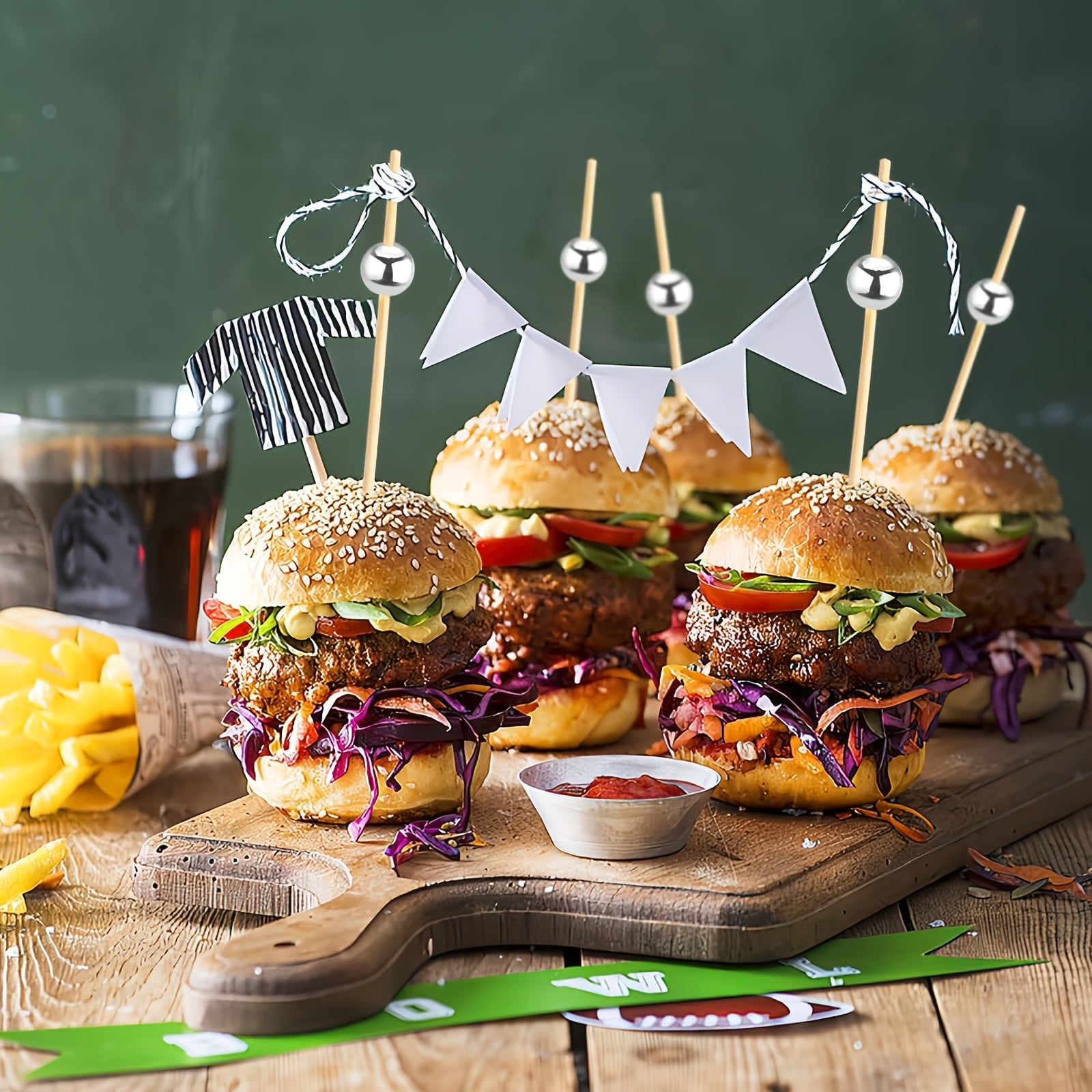 Set of 100 Pearl Bamboo Toothpicks for Weddings and Parties