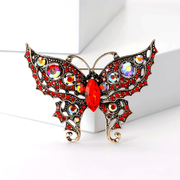 Vintage Rhinestone Kelebek Brooch kiyimlar va kurtkalar uchun Alloy Insect Pin