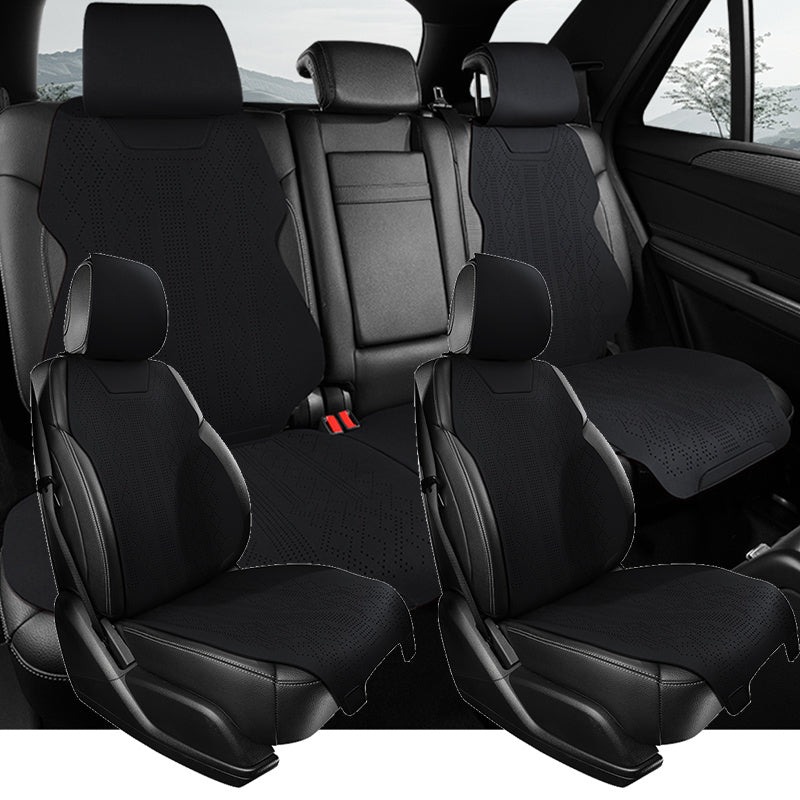 Набор чехлов для автомобильных сидений для всех сезонов из высококачественной замши, прочная подушка сиденья