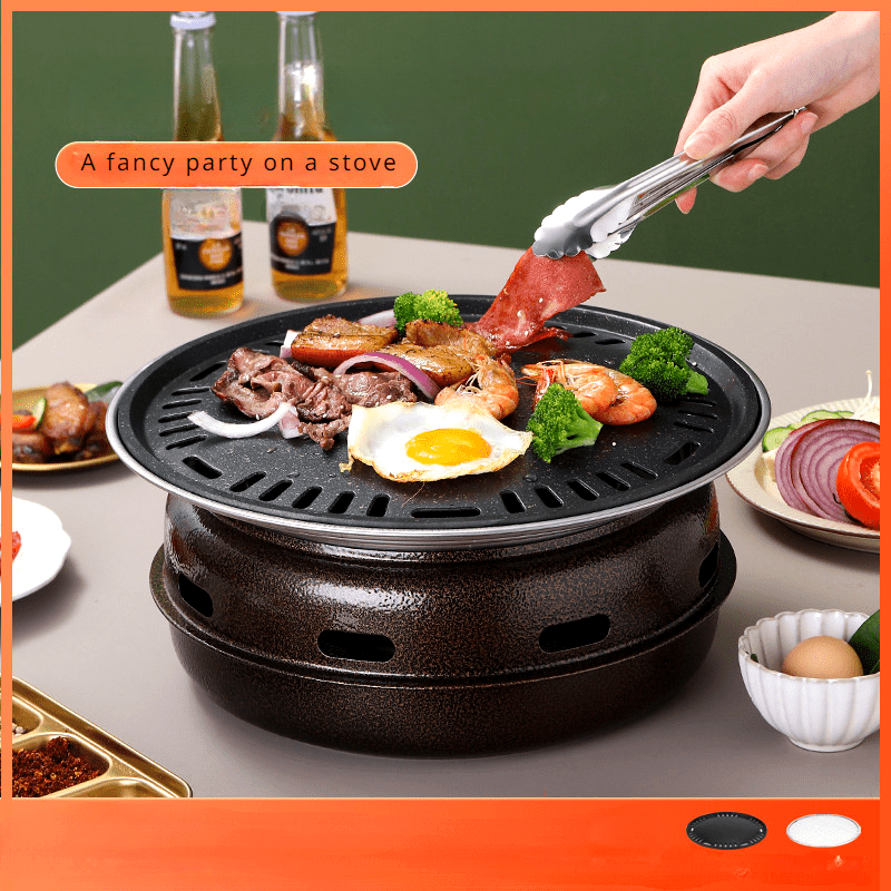 Ochiq havoda foydalanish uchun portativ zanglamaydigan po'latdan yasalgan ko'mir grill.