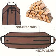 Heavy-Duty Firewood Storage Organizer with Handles for Camping and Fireplace