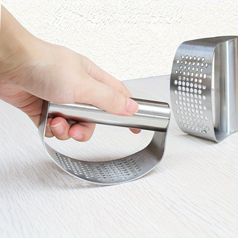 Compact Stainless Steel Garlic and Ginger Mincer Crusher for Kitchen