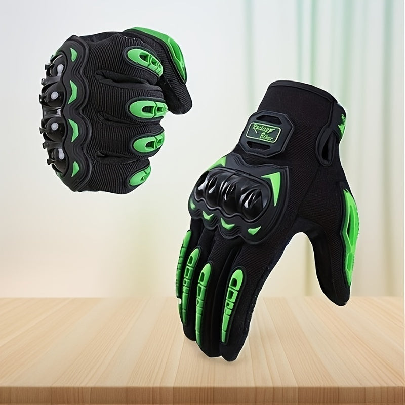 Spring and Summer Knitted Polyester Riding Gloves Touch Screen Compatible Hard Shell Protection