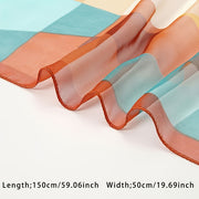 Women's Geometric Print Polyester Scarf for All Seasons and Occasions