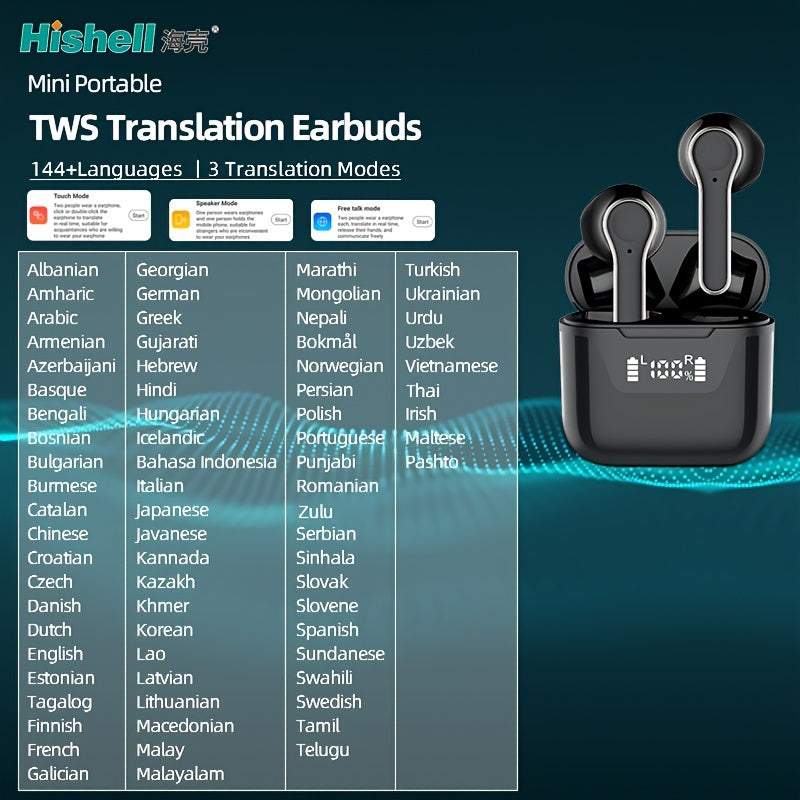 Auriculares traductores de idiomas inalámbricos con 144 idiomas, traducción en tiempo real bidireccional

Source:
Wireless Language Translator Earbuds with 144 Languages Real-Time 2-Way Translation