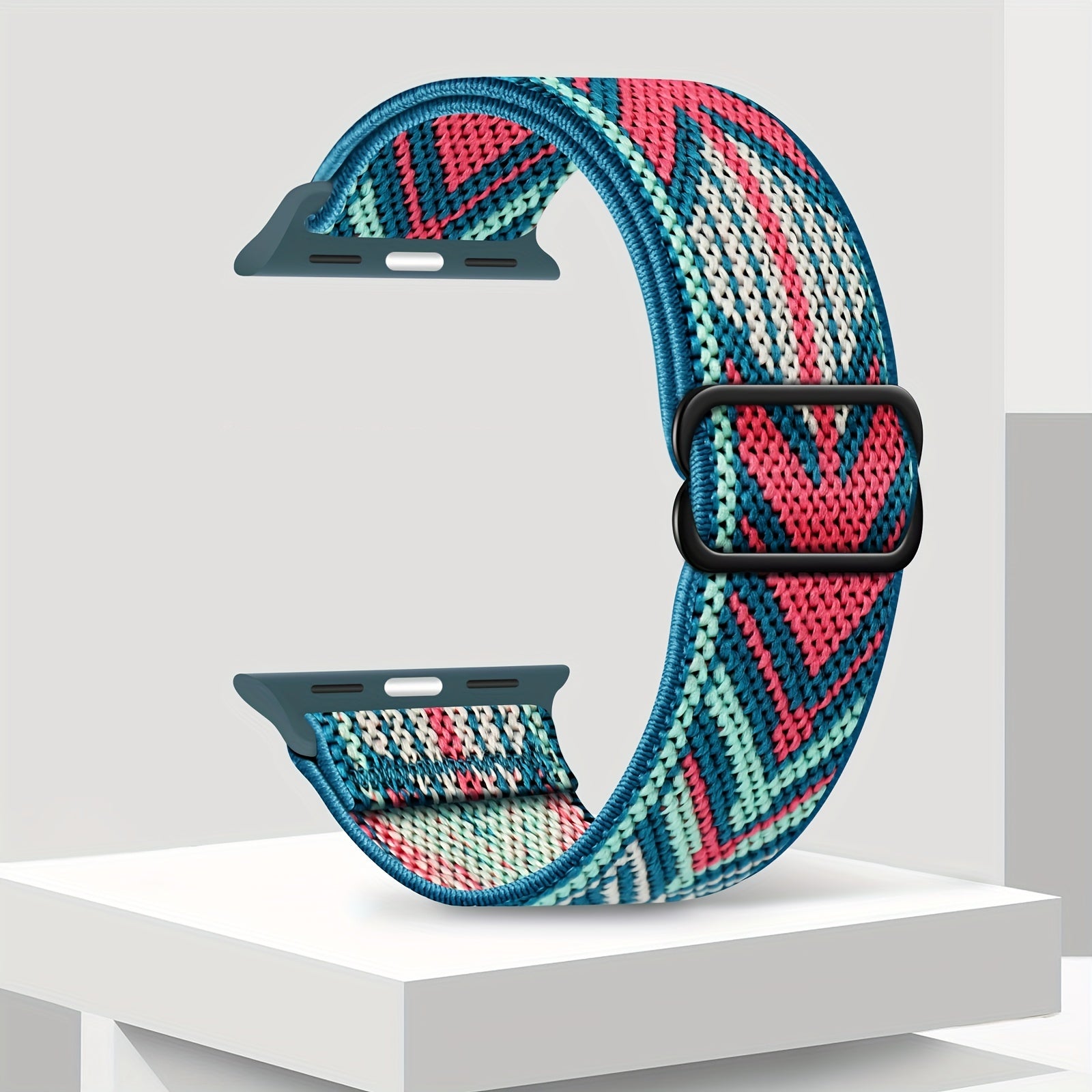 Stretchy Nylon Watch Band for Men Women Compatible with Apple Watch Series 1-8 Ultra SE 38mm 40mm 41mm 42mm 44mm 45mm