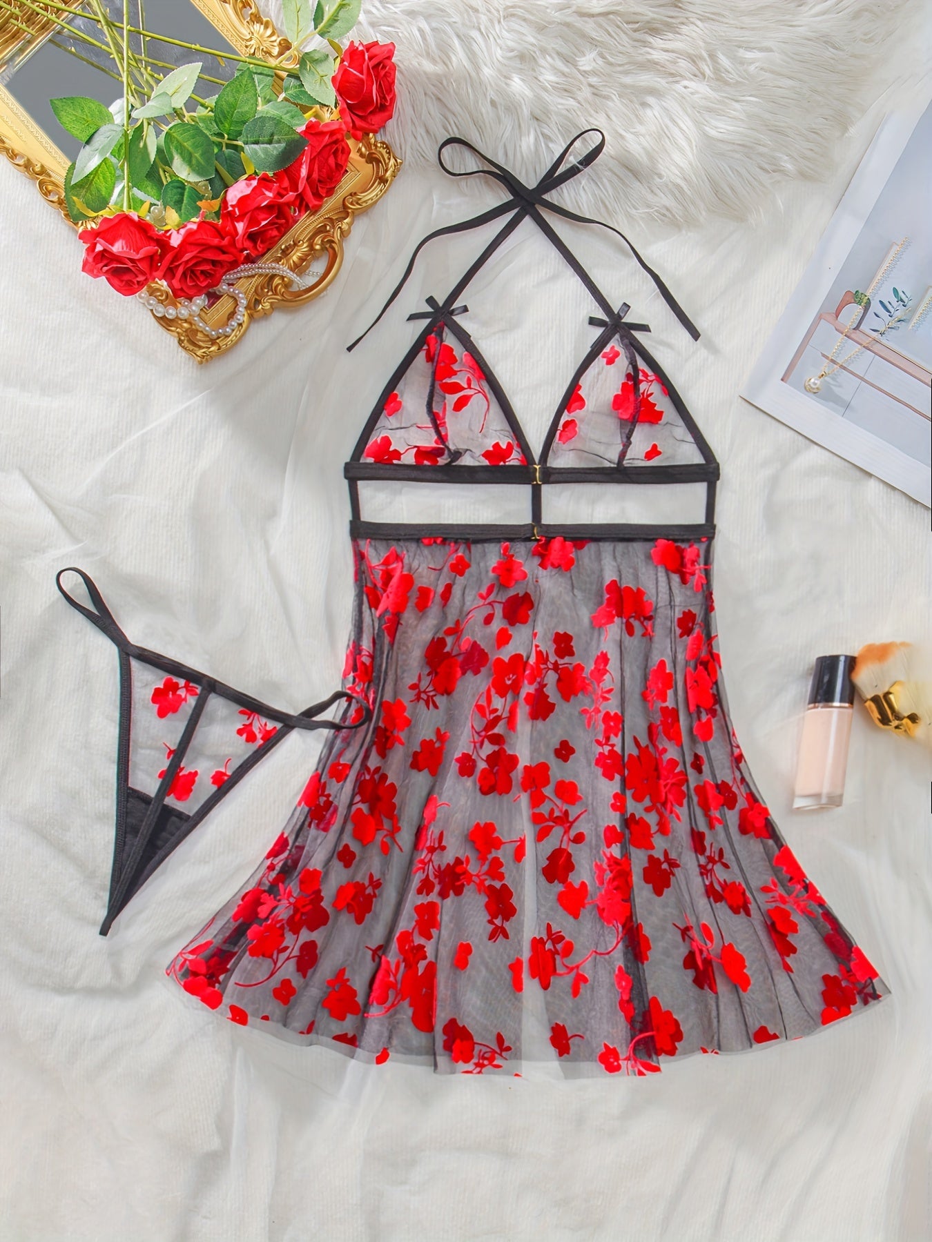 Women's Doll Costume for Adults with Pink Dress and Accessories