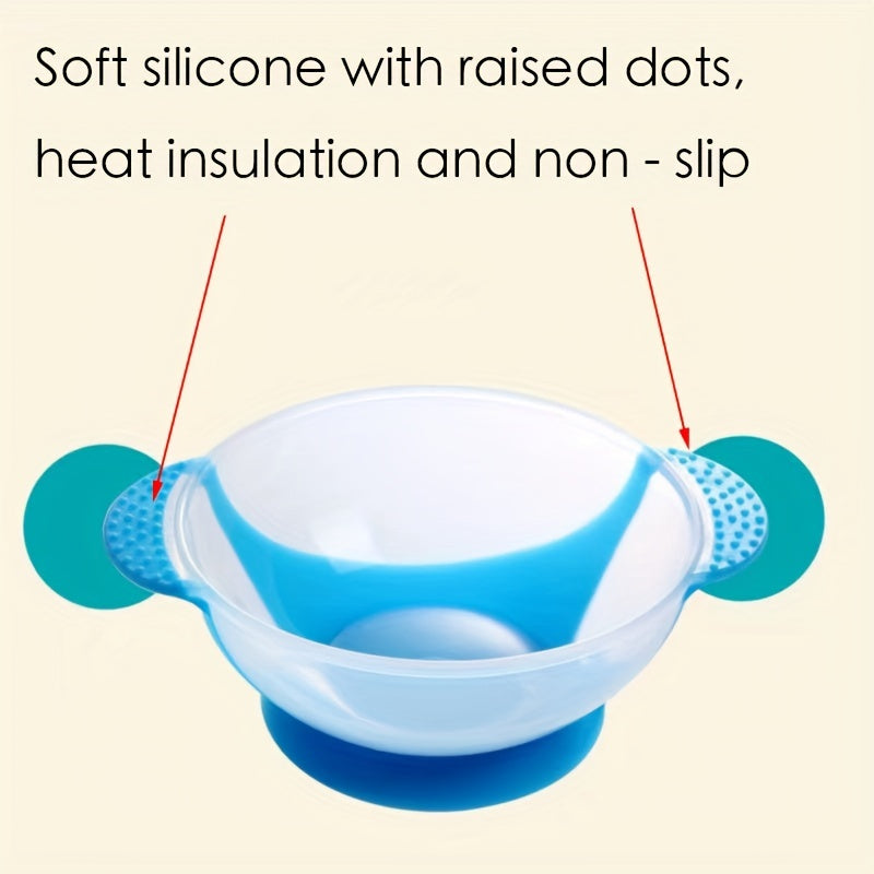 Bola uchun ovqatlanish bochka va qoshiq, silikon, sirg‘almas, haroratni o‘lchash, oziq-ovqat uchun xavfsiz