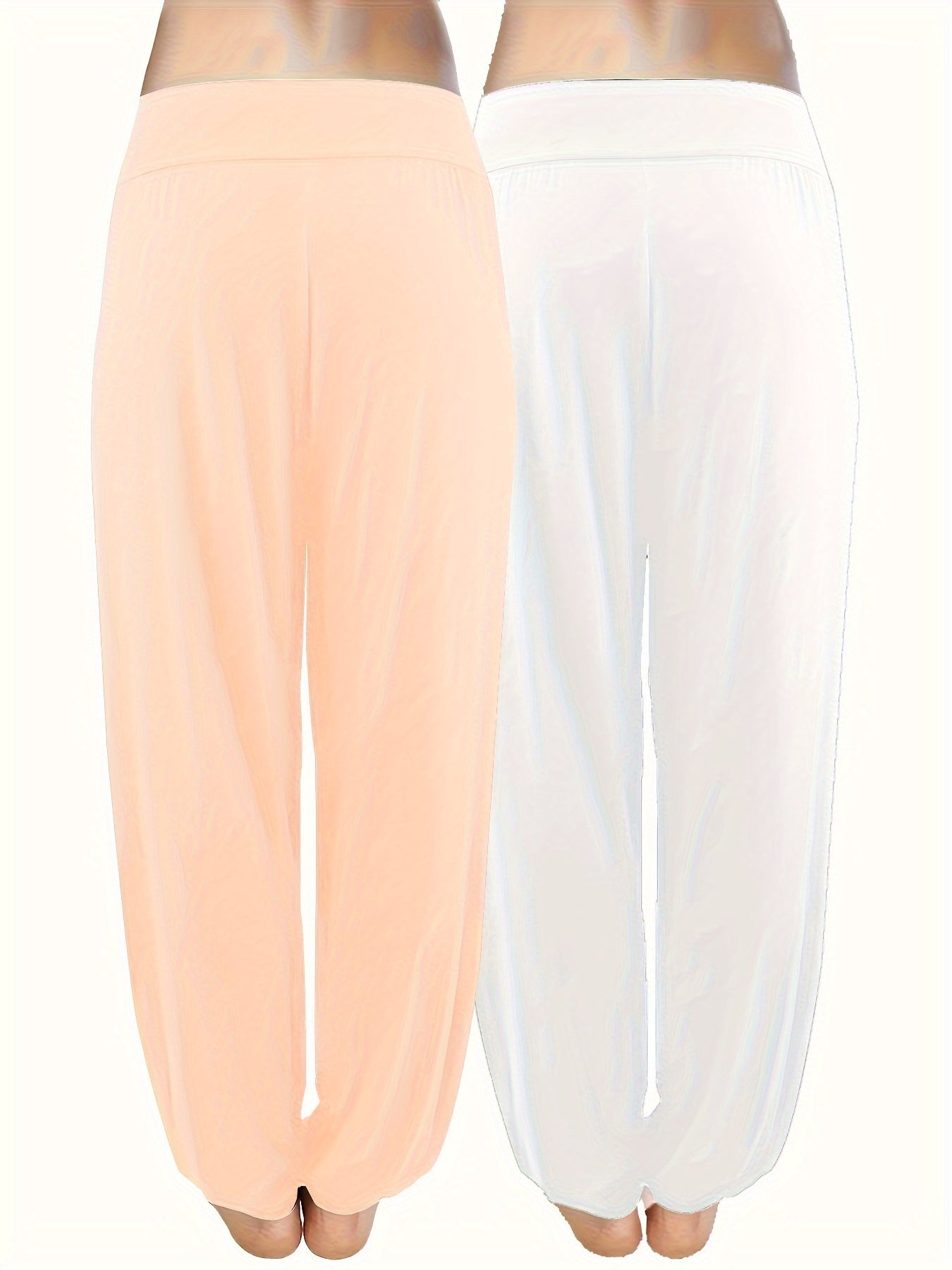 Women's Plus Size High Waist Jogger Pants Black Gray Stretchy Knit Fabric Casual Activewear